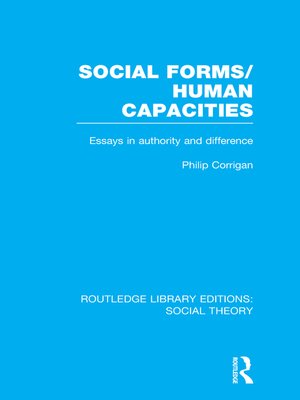 cover image of Social Forms/Human Capacities (RLE Social Theory)